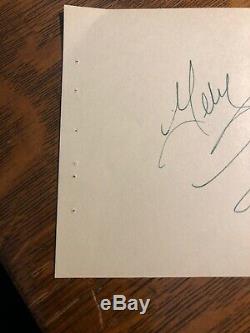 Guy Williams Hand Signed Autographed Album Page ZORRO Lost in Space