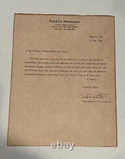 HAND SIGNED Major General George S Patton IV Official Letter