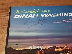 HAND SIGNED in 1962 VG+ Dinah Washington For Lonely Lovers LP33