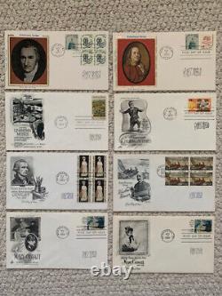 HIRSCHFELD LOT OF 8 authentic hand signed vintage First Day Covers MUST SEE