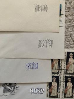 HIRSCHFELD LOT OF 8 authentic hand signed vintage First Day Covers MUST SEE