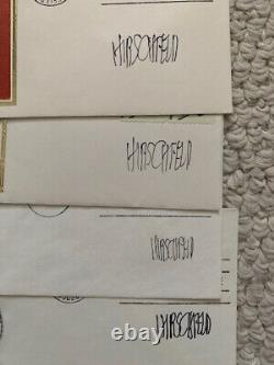 HIRSCHFELD LOT OF 8 authentic hand signed vintage First Day Covers MUST SEE
