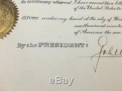 HISTORIC President Theodore Roosevelt hand signed 1908 dated Appointment