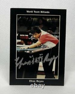 Hand Autographed 1993 Efren Reyes Signed Pro Billiards Tour Rookie Card