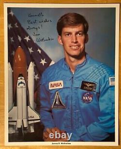 Hand SIGNED James Wetherbee 8x10 NASA Photo Only American to Command 5 Mission