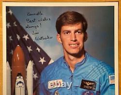 Hand SIGNED James Wetherbee 8x10 NASA Photo Only American to Command 5 Mission