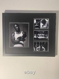 Hand Signed Akon 10x8 Mounted Display, singers Autographs +coa