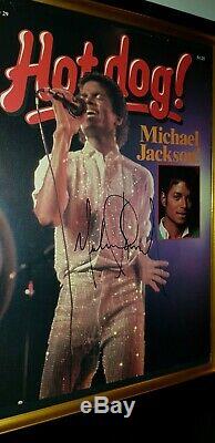 Hand Signed By Michael Jackson With Coa Framed Hotdog Magazine Autographed