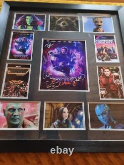 Hand Signed Cast Gardians Of The Galaxy 3 Framed With Coa
