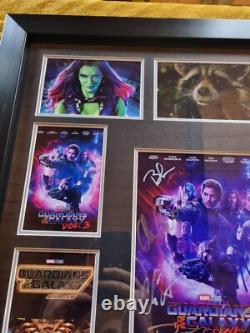 Hand Signed Cast Gardians Of The Galaxy 3 Framed With Coa