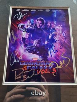 Hand Signed Cast Gardians Of The Galaxy 3 Framed With Coa