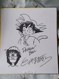 Hand drawn Toriyama Akira autographed Shikishi Card Art Board Dragon Ball 012020