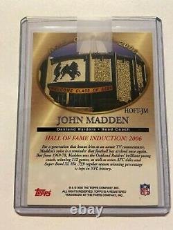 Hand signed JOHN MADDEN autograph HOF auto on card. Raiders Coach NFL with COA