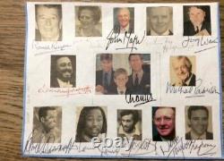 Hand signed autographed photos 13 famous people. R. REAGAN. TATCHER, Schwarzenegger