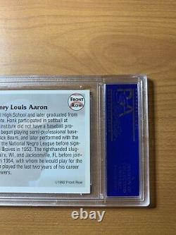 Hank Aaron SIGNED 1992 Front Row AT Great #1 PSA/DNA AUTHENTIC Free Delivery