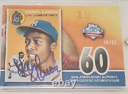 Hank Aaronn 2011 Topps Diamond Anniversary On Card Auto /60 Certified Autograph