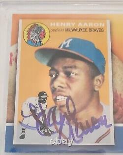 Hank Aaronn 2011 Topps Diamond Anniversary On Card Auto /60 Certified Autograph