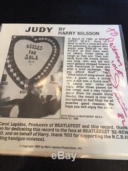 Harry Nilsson Schmilsson Autographed Hand Signed Rare Deceased 45 Sleeve Vinyl