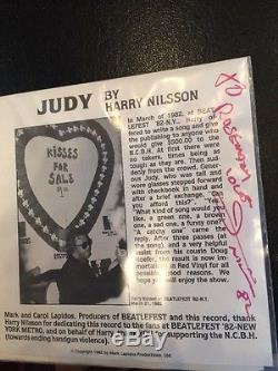 Harry Nilsson Schmilsson Autographed Hand Signed Rare Deceased 45 Sleeve Vinyl