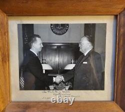 J. Edgar Hoover- Hand Signed- Personalized Autographed Photo 3-1-1965 P&n