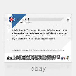 JAVIER BAEZ 1st CUBS PLAYER EVER 30-HR's 5-3B 20-SB 100-RBI TOPPS NOW CARD #673A