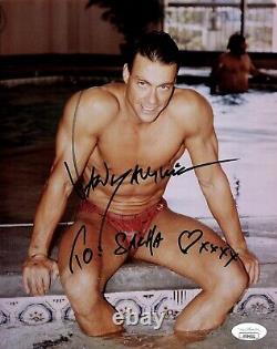 JEAN CLAUDE VAN DAMME Autographed Hand SIGNED 8x10 VINTAGE PHOTO JSA CERTIFIED