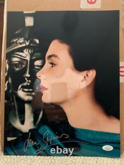 JEAN SIMMONS HAND SIGNED OVERSIZED 11x14 COLOR PHOTO STUNNING ACTRESS JSA