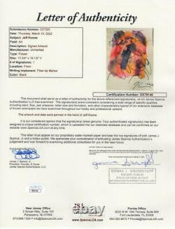 JEFF KOONS SIGNED AUTOGRAPH 13X19 AMAZING ORIGINAL ART SKETCH PORTRAIT with JSA