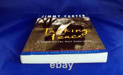 JIMMY CARTER hand signed BOOK Talking Peace Revised Edition paperback