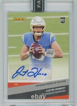 JUSTIN HERBERT 2020 NFL INSTANT #268 Orange /10 AUTO In Hand ROTY