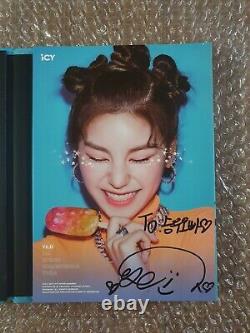 JYP ITZY ICY Album Fan Sign Event Autographed Hand Signed