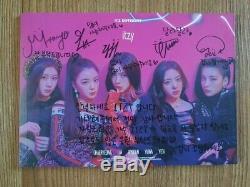 JYP ITZY Promo Album Autographed Hand Signed Message Type A