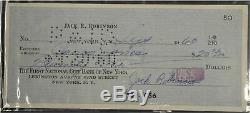 Jackie Robinson Hand Signed Autographed Personal Check With COA From Rachel