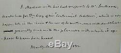 James Madison Authentic Letter All In His Hand Signed J. Madison Dated W Jsa Coa