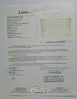 James Madison Authentic Letter All In His Hand Signed J. Madison Dated W Jsa Coa