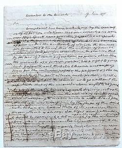 James Monroe 3 Pages Handwritten Draft Entirely In His Hand Not Signed 9-6-1795