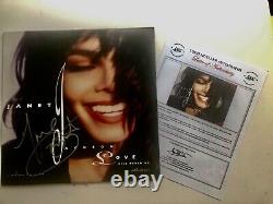 Janet Jackson Hand Signed Autograph LP cover Authenticated includes COA
