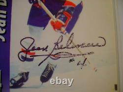 Jean Beliveau Hand Signed Auto Autograph Hockey Molson Card Montreal Canadians