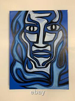 Jeff Hardy Blue Today Original 1/1 Hand Painted Box Canvas Signed & Dated Art