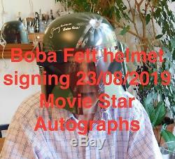 Jeremy Bulloch worn & hand signed Star Wars Boba Fett Helmet COA & photo proof