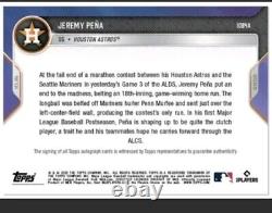 Jeremy Pena RC Astros 2022 TOPPS NOW 1084A Auto #/99 WORLD SERIES In Hand ALDS