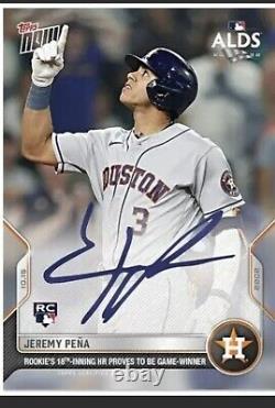 Jeremy Pena RC Astros 2022 TOPPS NOW 1084A Auto #/99 WORLD SERIES In Hand ALDS