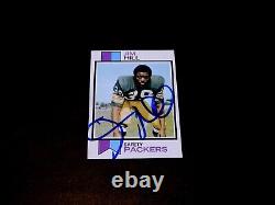 Jim Hill 1973 Topps #263 Autographed Rookie Card Packers Auto RC NFL CBS Rare