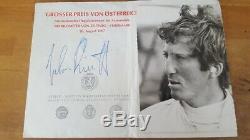 Jochen Rindt 1967 signed original Autograph Autogramm handsigned Zeltweg Lotus