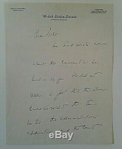John F Kennedy Hand Written 2 Page Letter Signed Best Jack With 2 Coa's Senate