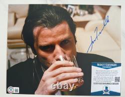 John Travolta Hand Signed 8x10 Pulp Fiction Photo Beckett BAS Certified