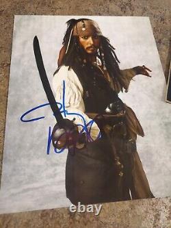 Johnny Depp Pirates of the Caribbean handsigned autograph