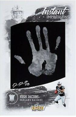 Josh Jacobs RC 2019 Instant Impressions Autograph Hand Print 5/5 = 1/1 11x17