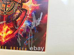 Judas Priest HAND SIGNED mounted autographs with cert 18 x 12 by Band