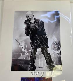 Judas Priest HAND SIGNED mounted autographs with cert 18 x 12 by Band